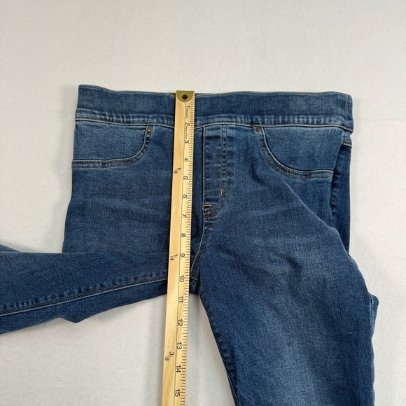 Spanx Pull On Skinny Legging Jean Womens Size Large Mid Rise Dark Wash Stretch - Picture 12 of 14